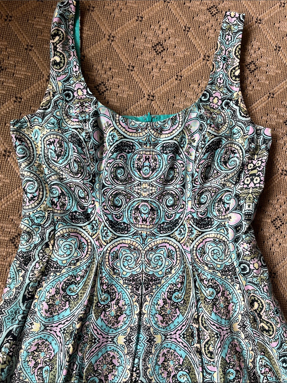 Nine West cotton paisley dress 4 new